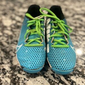 Nike Girls Hyperdiamond 4 Blue and Green cleats